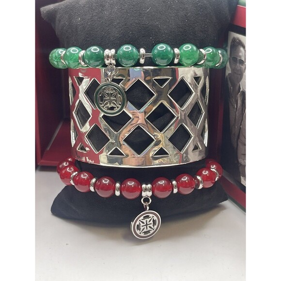 Rustic Cuff Christmas Holiday Edition 3 Piece Bracelet Set New - Picture 2 of 7